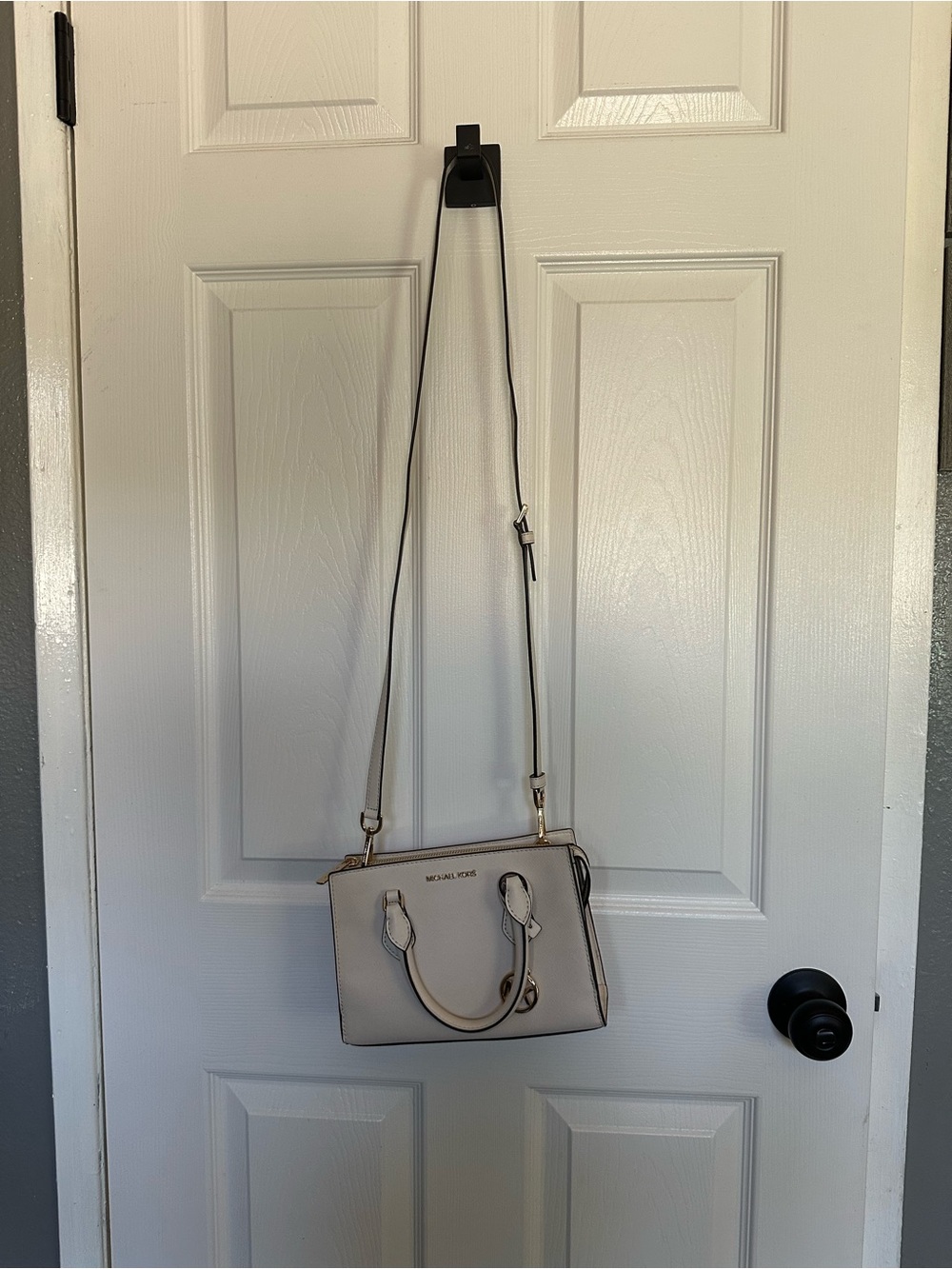 Michael Kors Cream Crossbody Bag with Gold Hardware